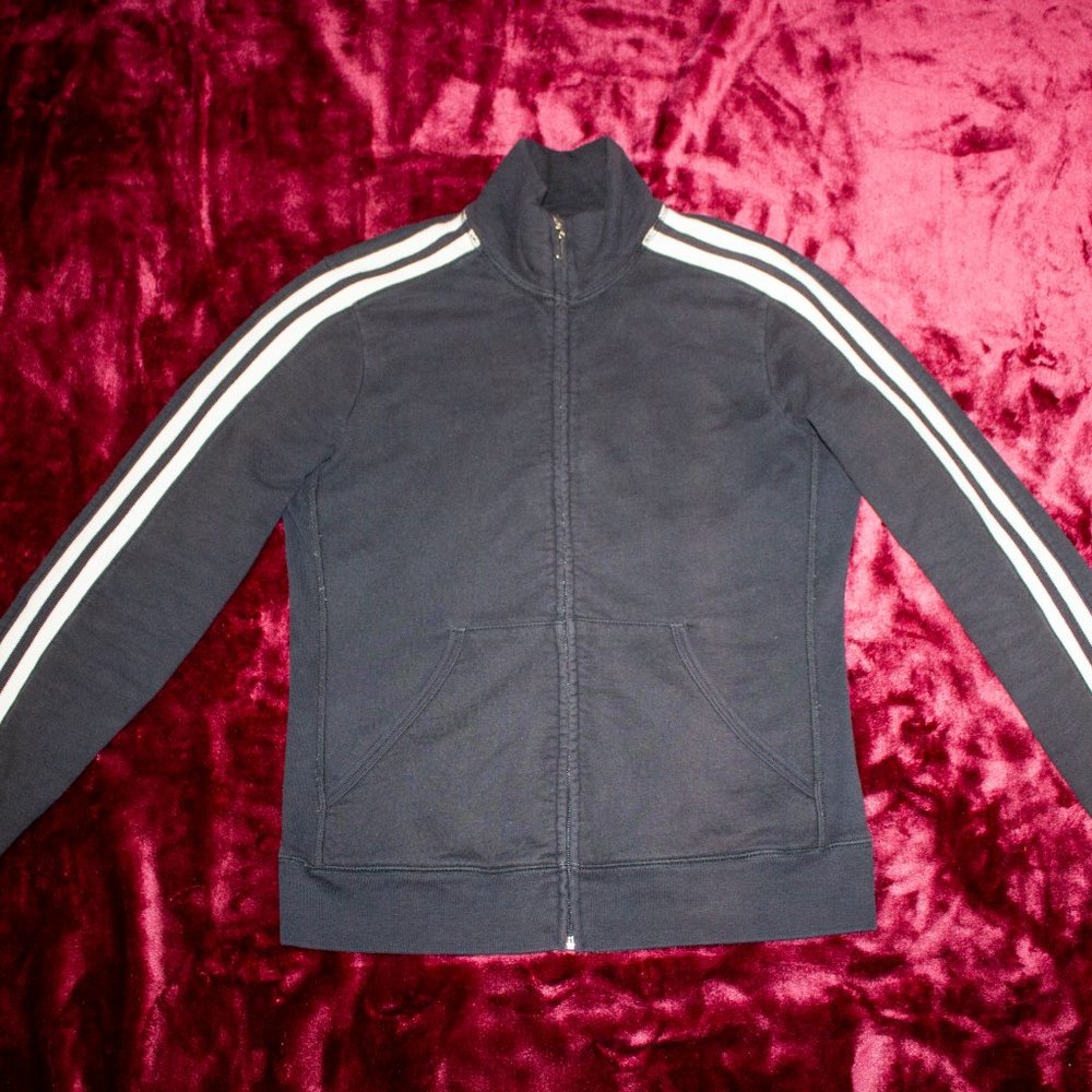 Vintage "Yo! Juicy" Mock Neck Racer Stripes Zipup - Picture 2 of 5